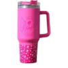 Cherry Blossom Floral pattern/Barbie girl/Rose Red/insulated Tumbler 40oz, H2O Gift with a straw and a box/gift for her