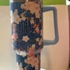 Cherry Blossom Floral pattern/Barbie girl/Rose Red/insulated Tumbler 40oz, H2O Gift with a straw and a box/gift for her - Image 4